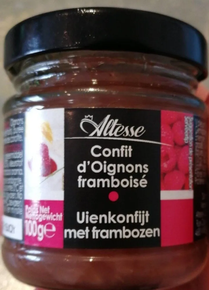 Confit d'oignons framboisé