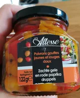 Poivrons gouttes jaunes et rouges doux