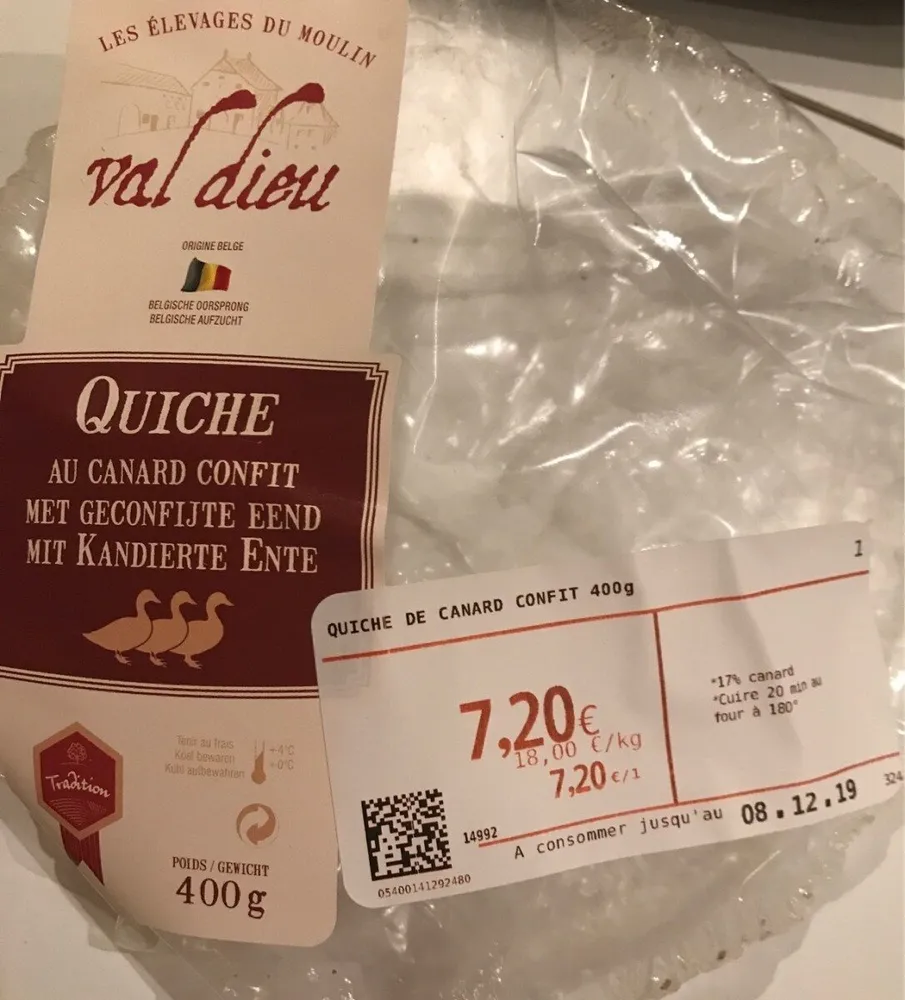Quiche de canard confit