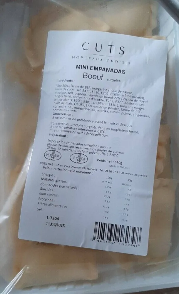 Mini empanadas bœuf
