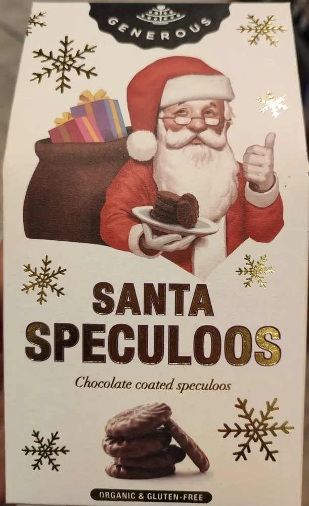 Santa speculoos (chocolate covered speculoos)