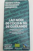 Chocolat au lait noix de coco & sel de Guérande