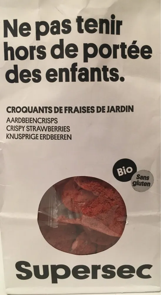 Croquants de fraises de jardins