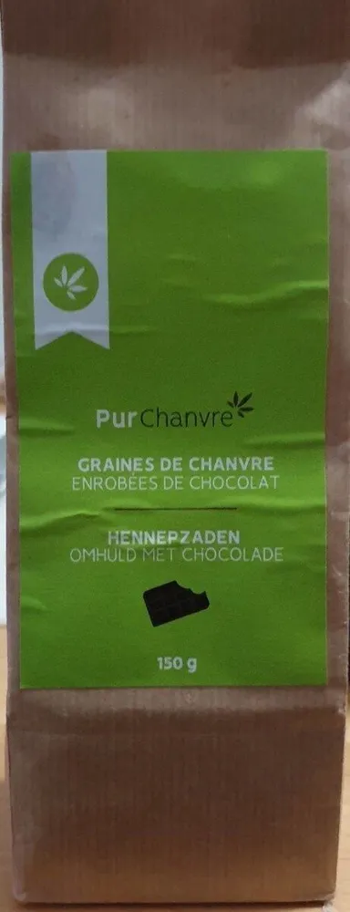Graines de chanvre enrobées de chocolat