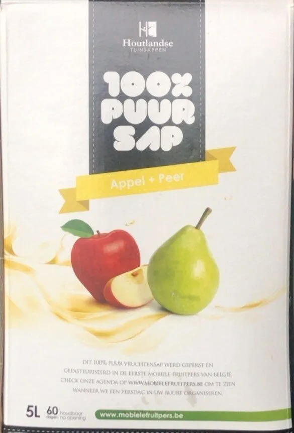 100% puur sap appel + peer