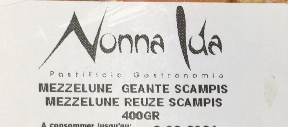 Mezzeluna de scampis
