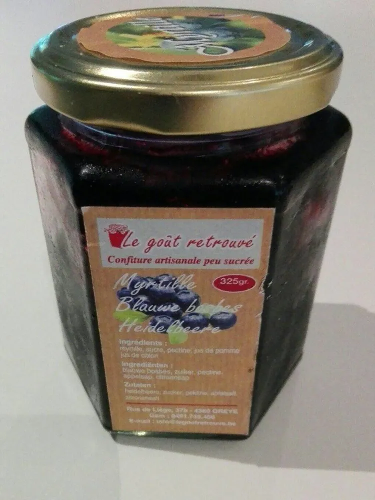 Confiture artisanale de myrtilles
