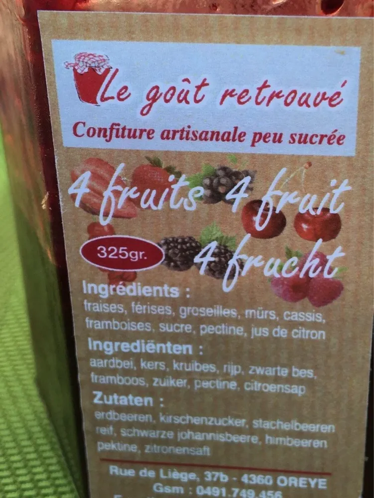 Confiture 4 fruits