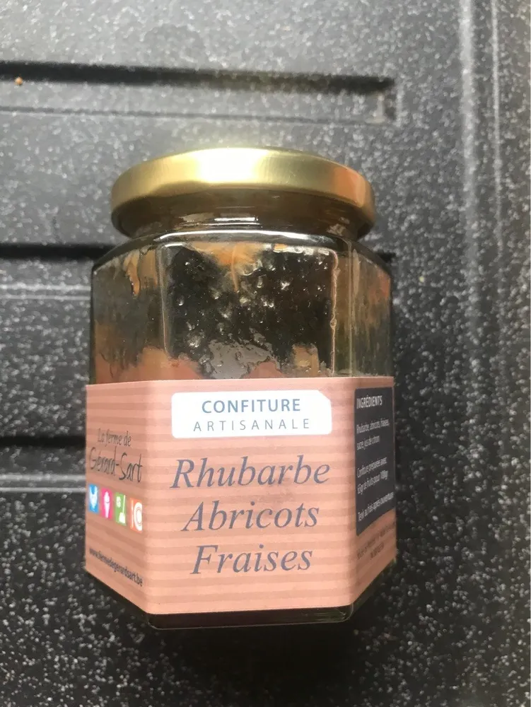 Confiture Rhubarbe Abricots Fraises