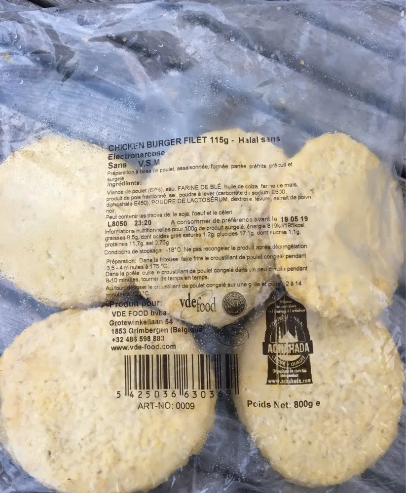 Chicken Burger filet halal