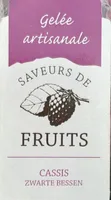 Gelée artisanale, saveurs de fruits, cassis