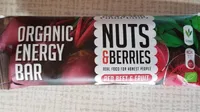 Red beet and fruit Organic energy bar