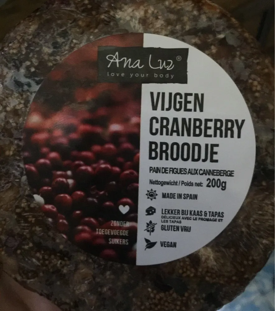 Pain de figues aux canneberges