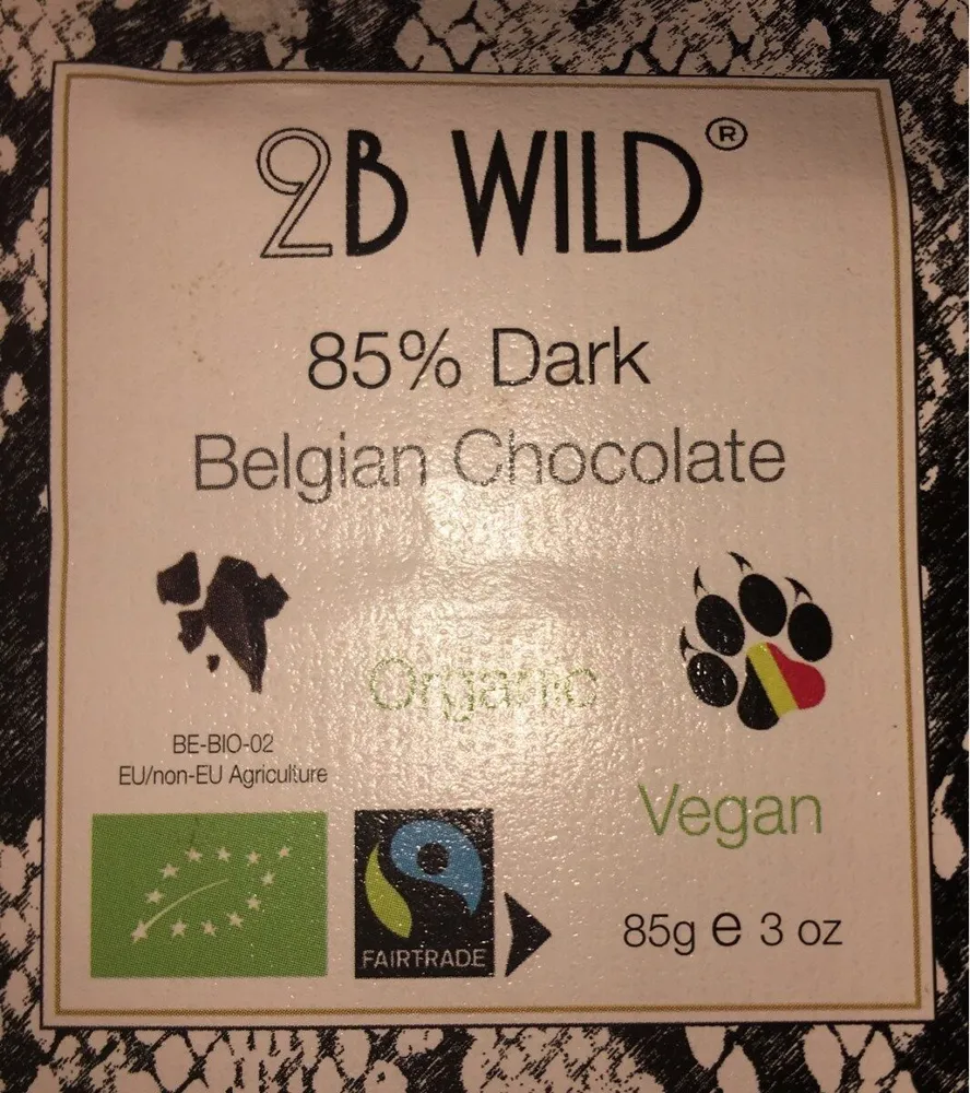 2B Wild 85% Dark chocolate