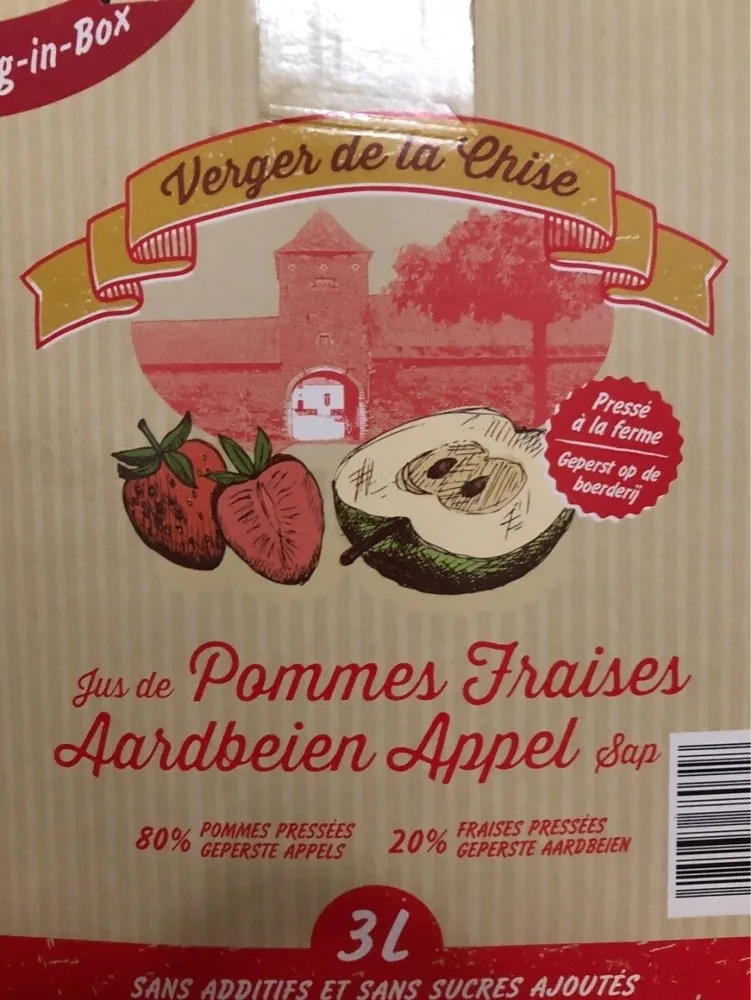 Jus de pomme fraise