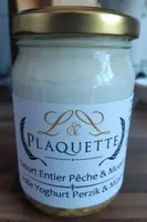 Yaourt entier pêche et muesli