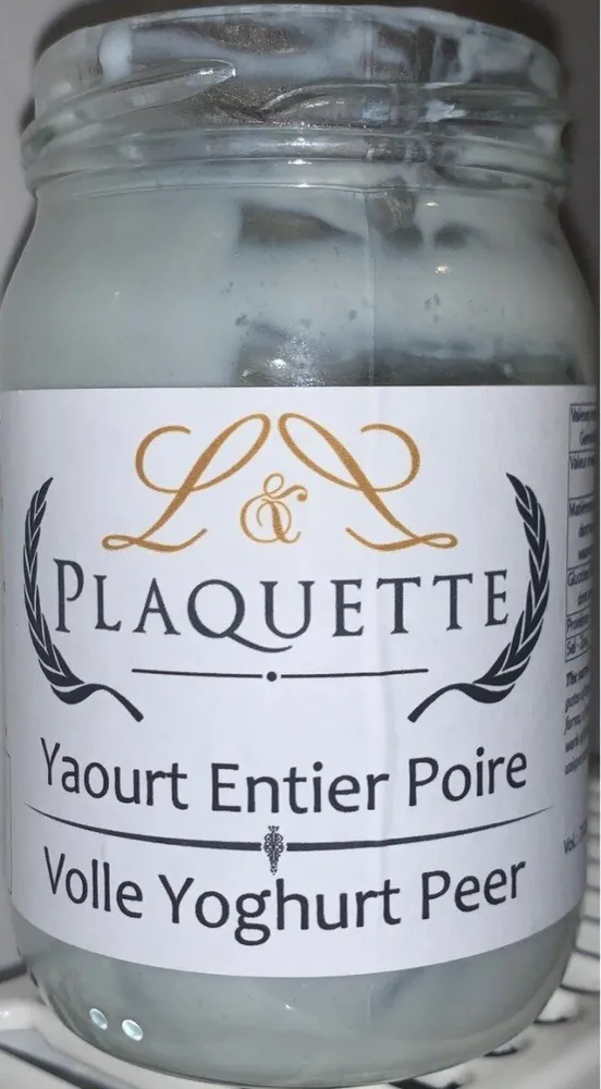 Yaourt entier poire
