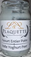 Yaourt entier poire