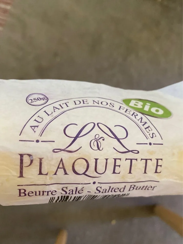 Beurre salé Plaquette