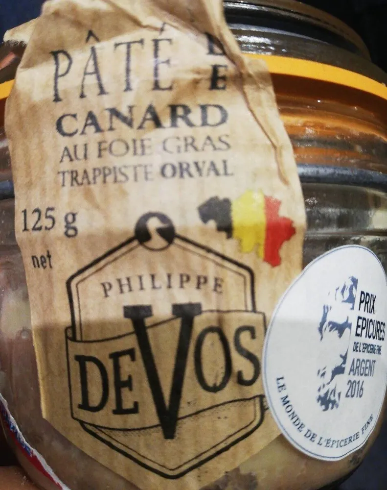 Pâté de canard au foie gras trappiste orval