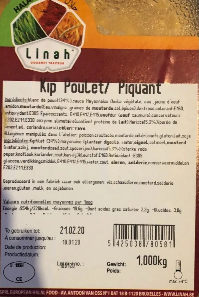 Kip poulet piquant