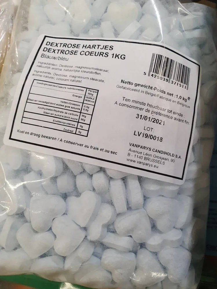 Bonbons cœurs bleu