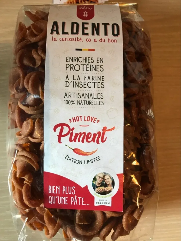 Pates artisanales enrichies à la farine d'insectes