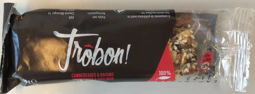 Barre canneberges et raisins