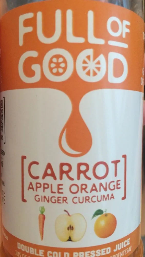Jus carottes, pommes, oranges, gingembre et curcuma