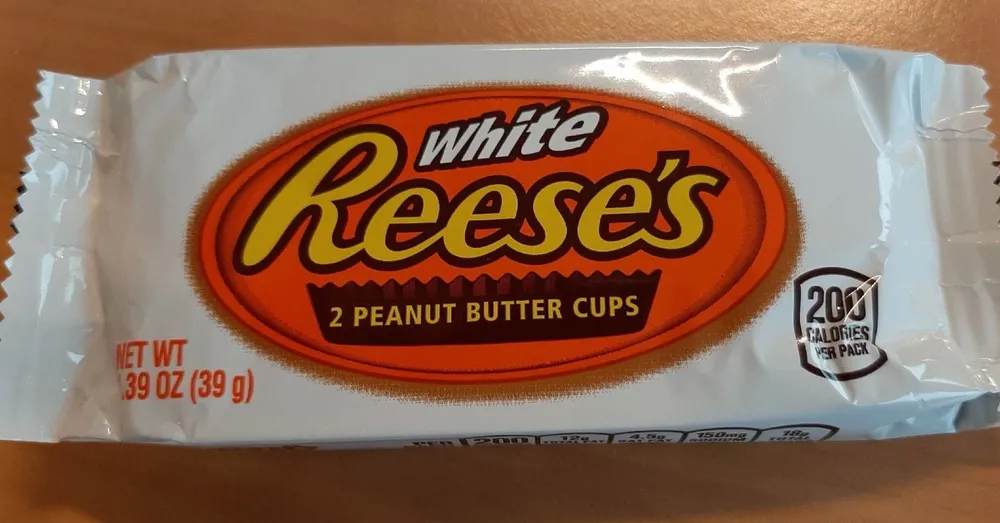 White reese's 2 peanut butter cups
