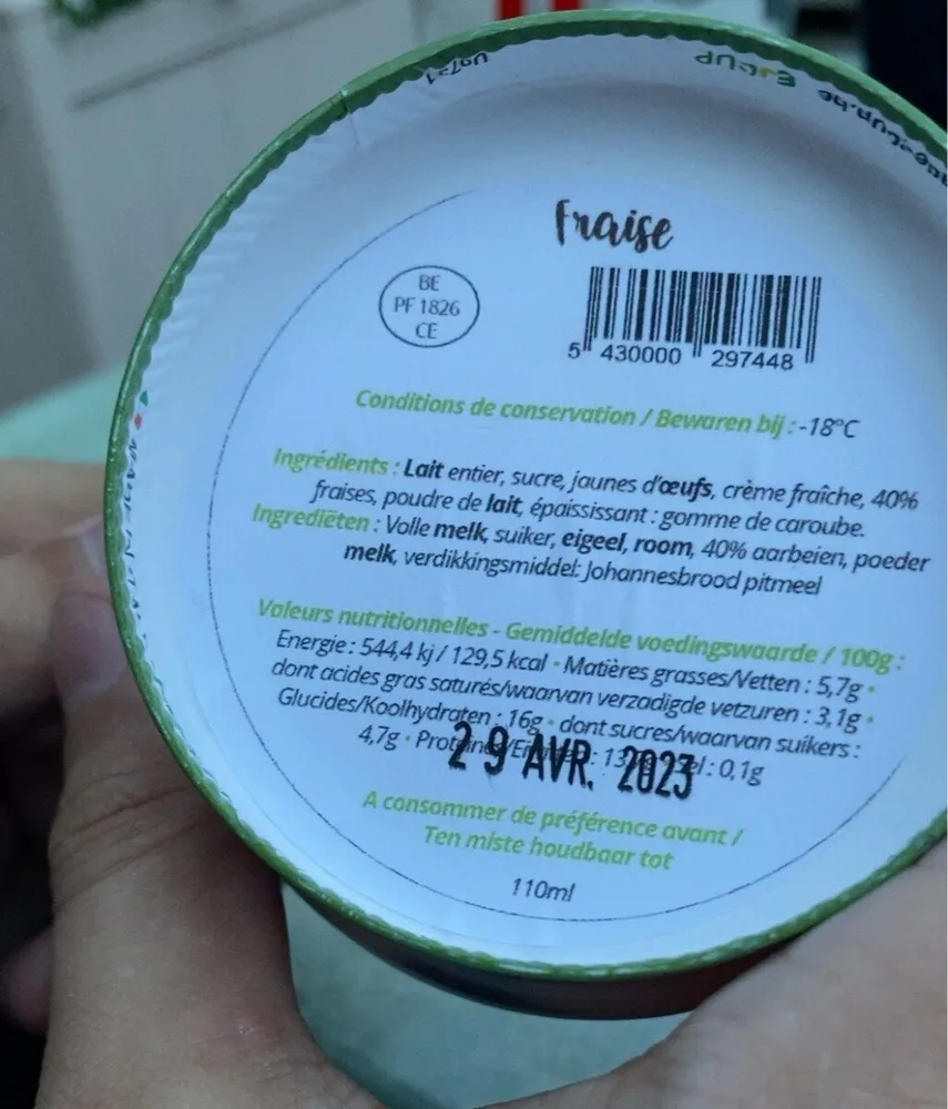 Creme glacée FRAISE