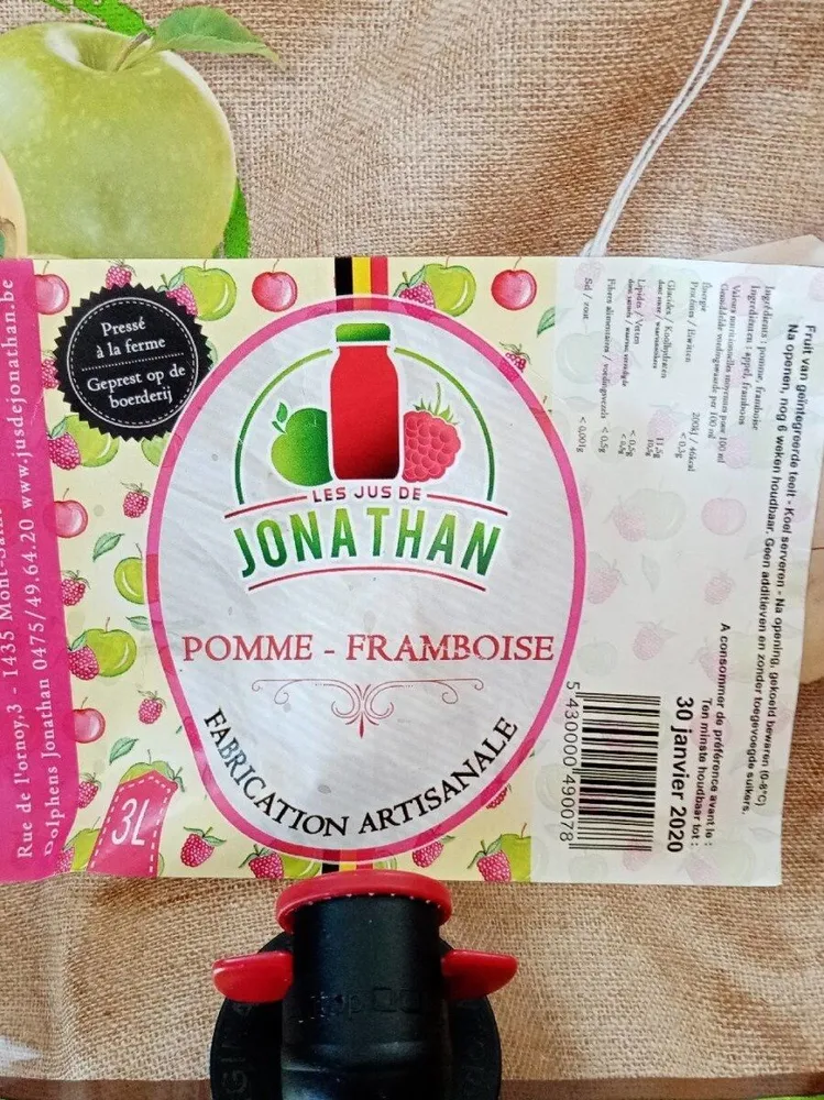 Jus pomme-framboise