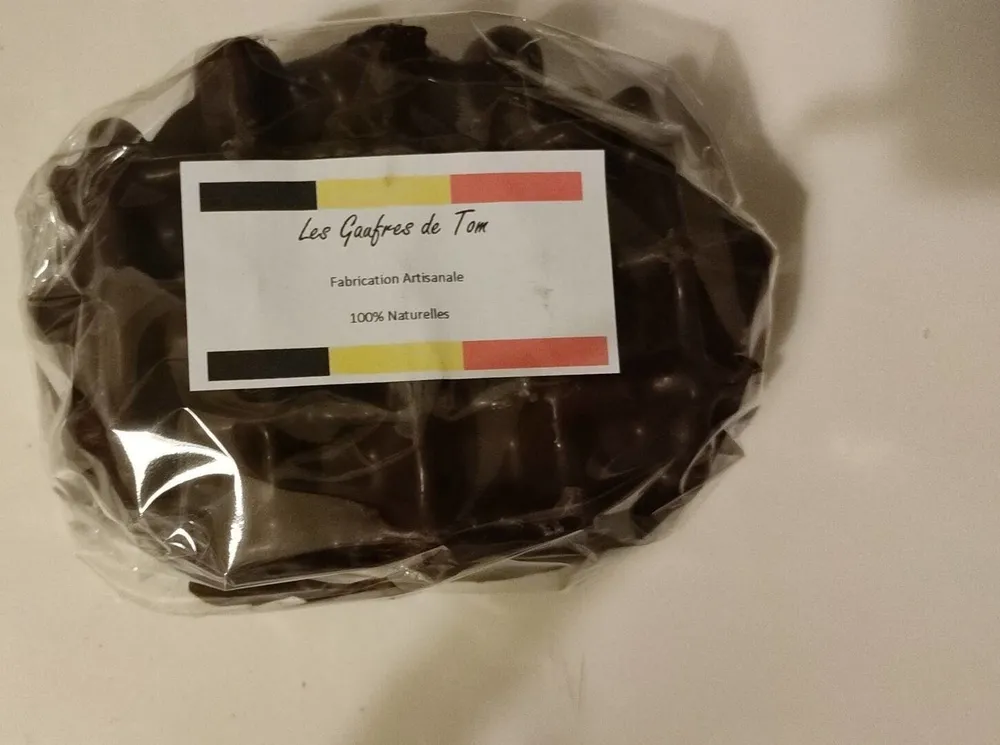 Gaufre nappée au chocolat