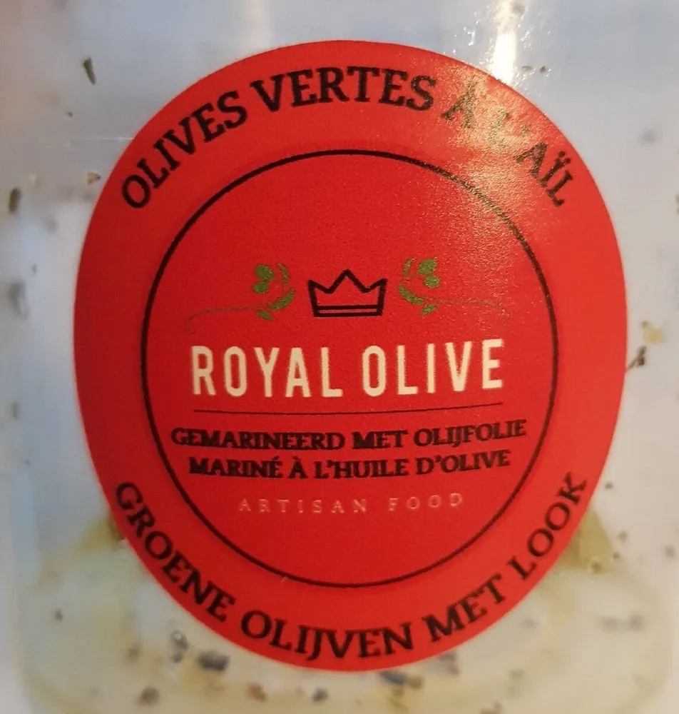Olives vertes dénoyautées à l'ail