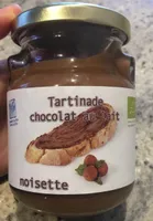 Tartinade chocolat au lait noisette