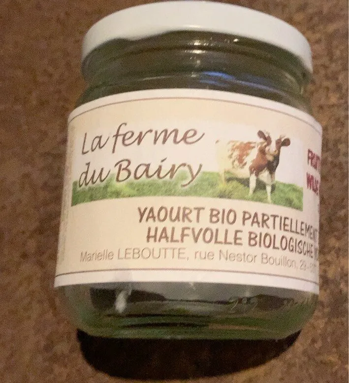 Yaourt bio partiellement écrémé fruit des bois