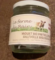 Yaourt bio partiellement écrémé fruit des bois