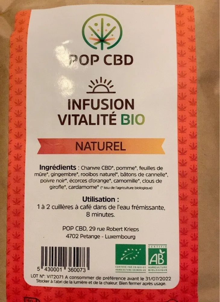 Infusion vitalité bio