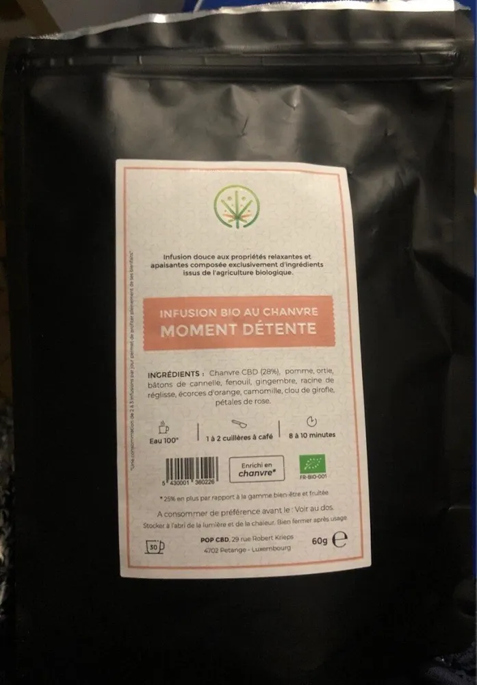 Infusion bio au chanvre