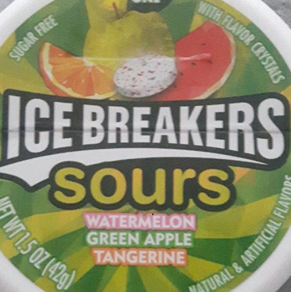 Ice breakers sours watermelon green apple tangerine