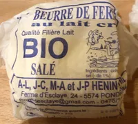 Beurre de ferme bio au lait cru