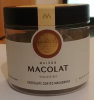 Chocolate coated macadamia yoghurt