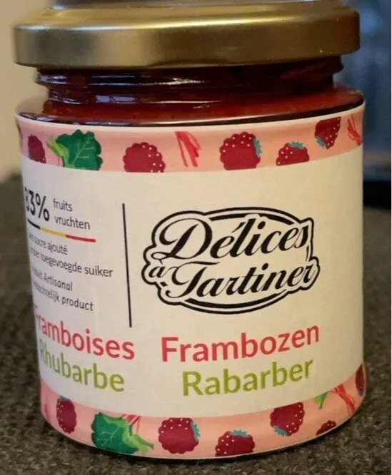 Confiture framboise rhubarbe