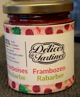 Confiture framboise rhubarbe