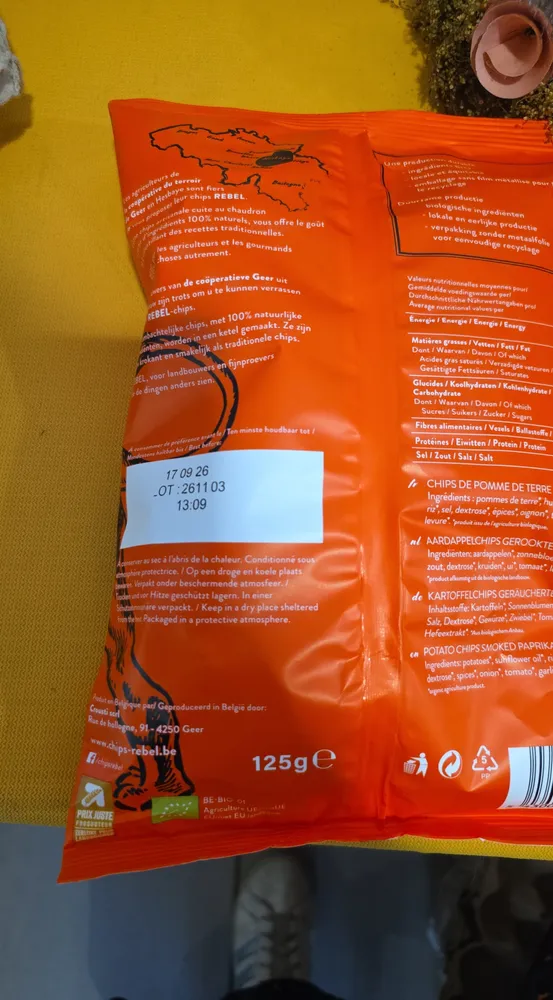 Chips paprika fumé