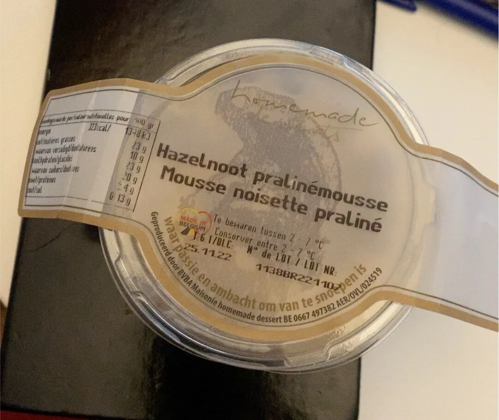 Moisse noisette praliné