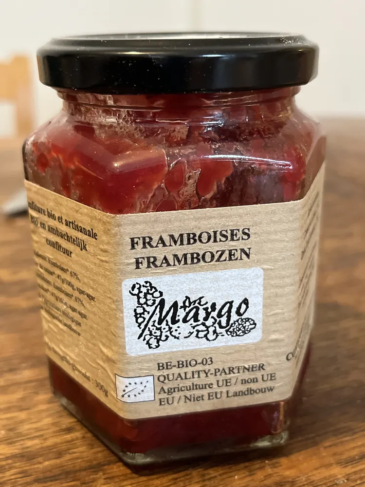 Confiture bio et artisanale de framboises