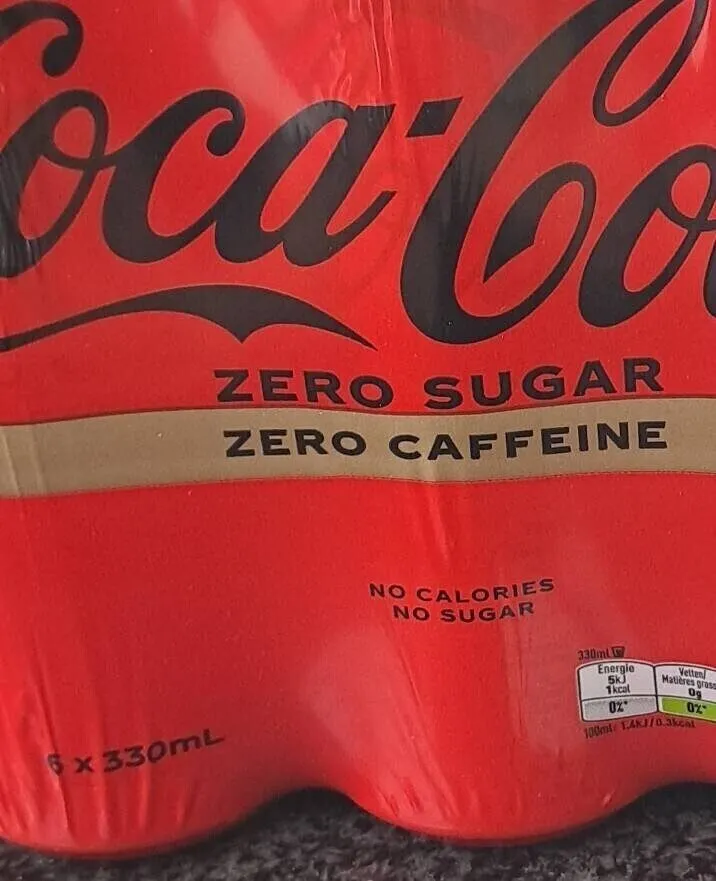 Coca cola sans sucre et caféine