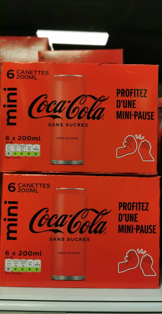 Mini Coca-Cola sans sucres