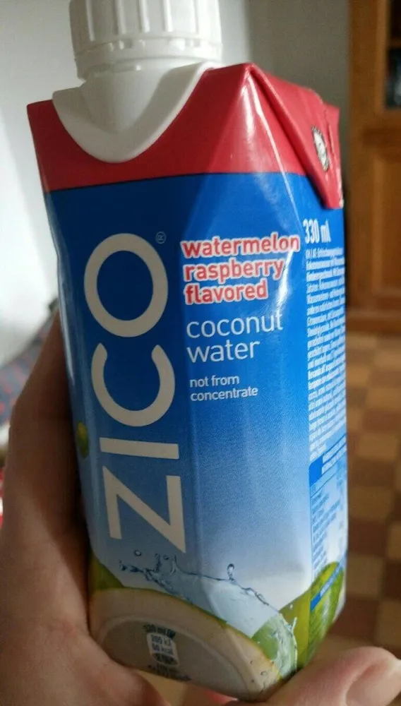 Coconut water watermelon raspberry flavored